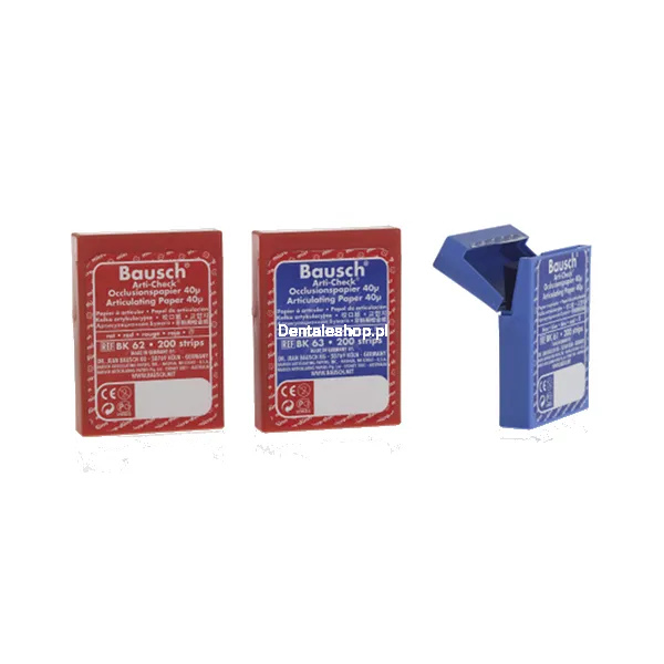 Bausch BK63 Kalka artykulacyjna 40µ, paski 200 kartek, niebiesko - czerwone