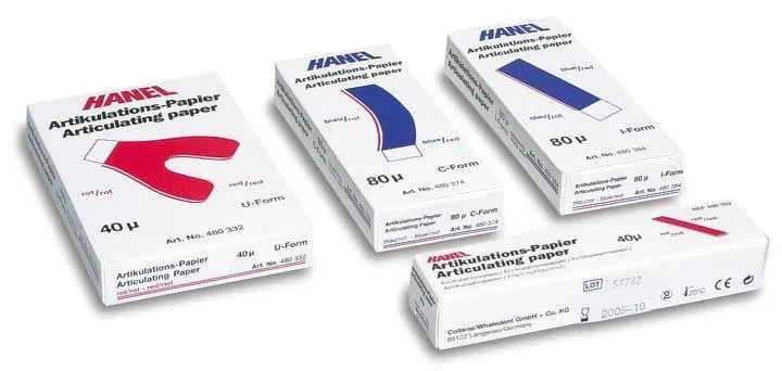 bausch  Kalka artykulacyjna 80 mic. podkowa niebiesko-czerwona dentystyczna