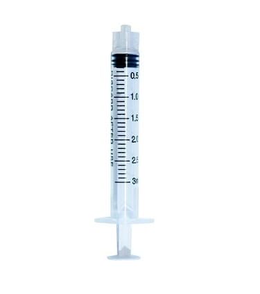 MB Strzykawki luer lock 3ml Jednorazowe, apirogenne, nietoksyczne, sterylne