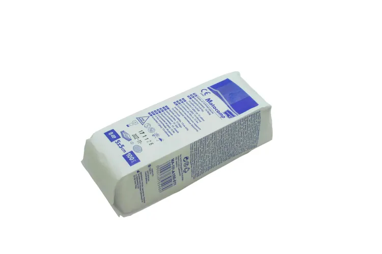 Kompresy niejałowe 5 x 5 cm 13 nitek 8 warstw, 100 szt.