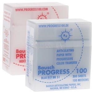 Bausch bk 52 Kalka artykulacyjna 100μ, prostokątna czerwona